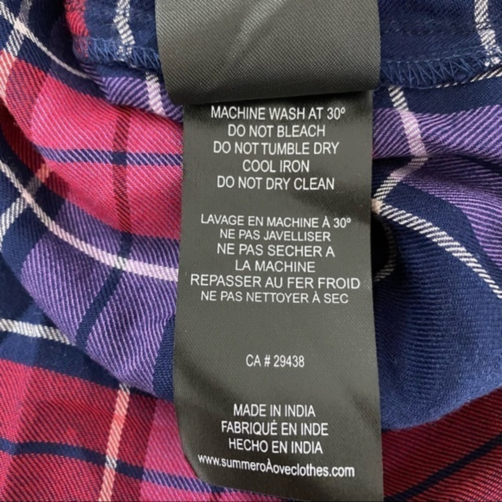 Summer Of Love Jett Check 100% Cotton Plaid Shirt - Picture 13 of 16